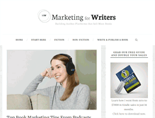 Tablet Screenshot of marketingforwriters.com